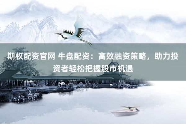 期权配资官网 牛盘配资:高效融资策略,助力投资者轻松把握股市机遇